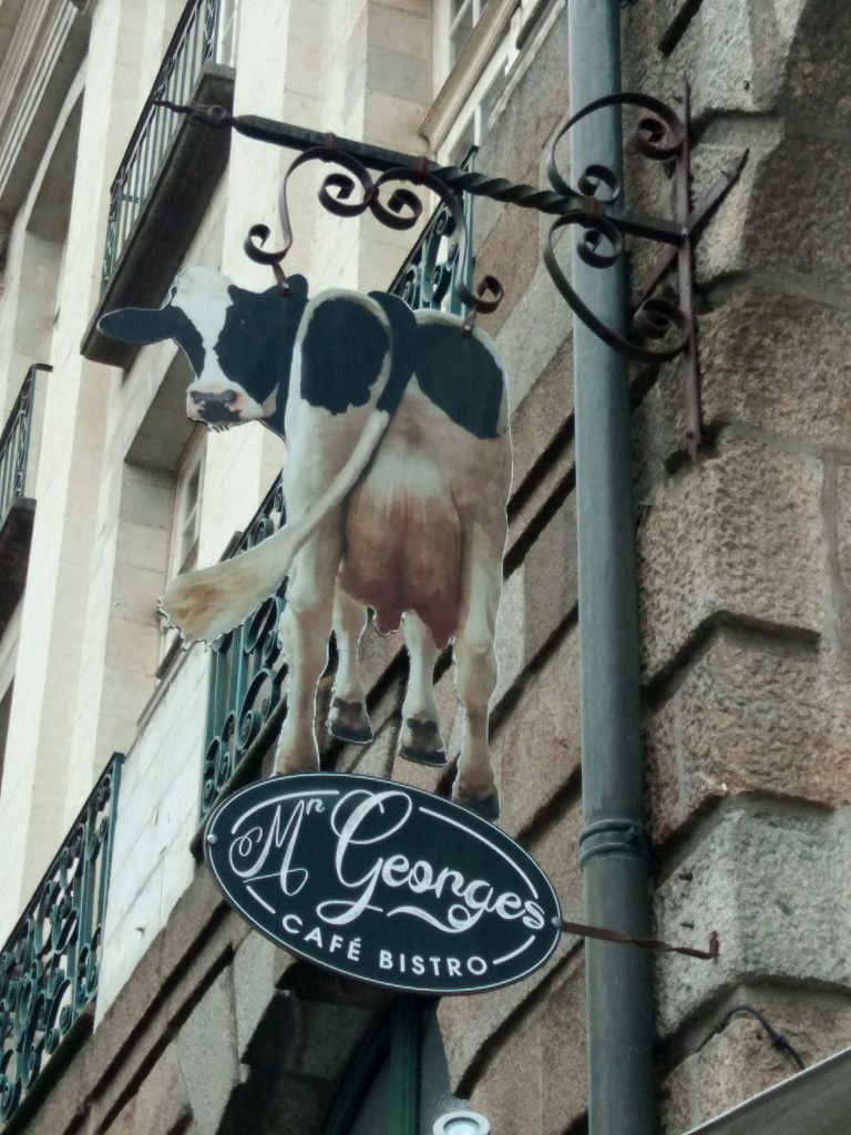 Enseigne vache à Rennes