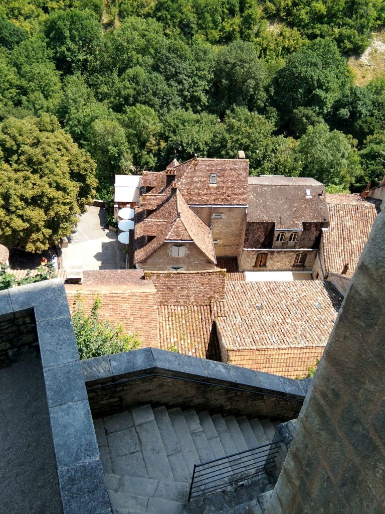 Vue des toits à Rocamadour