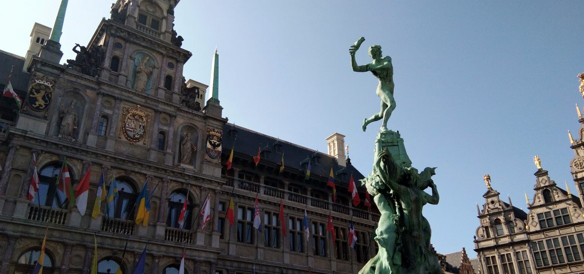 Belgique, Anvers, place de la Mairie